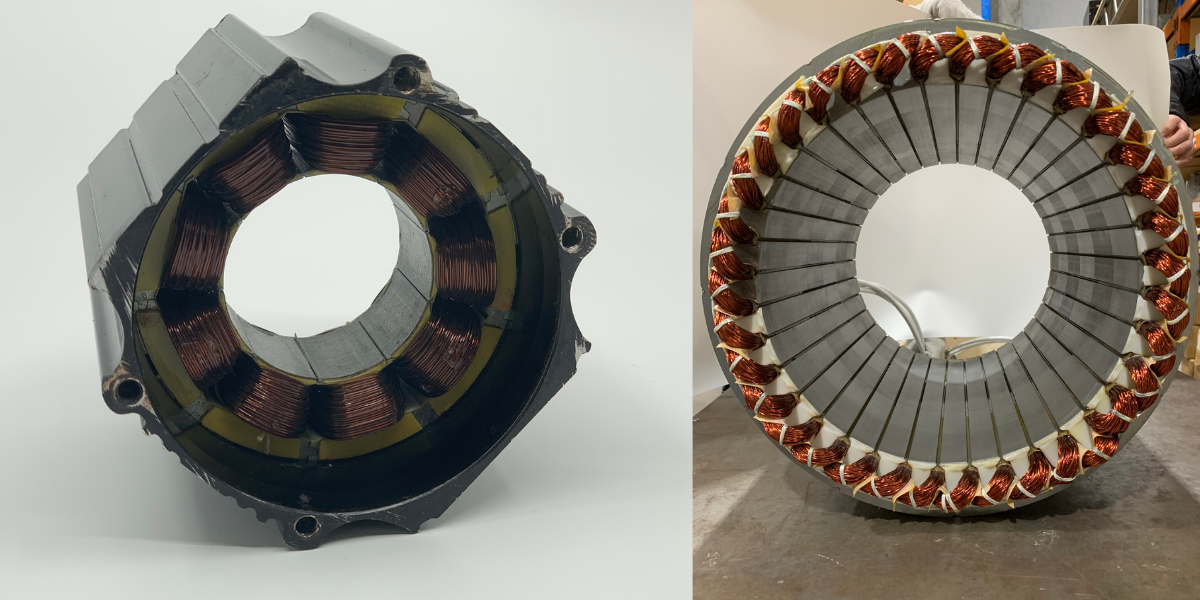 Two of EMP's electric motors