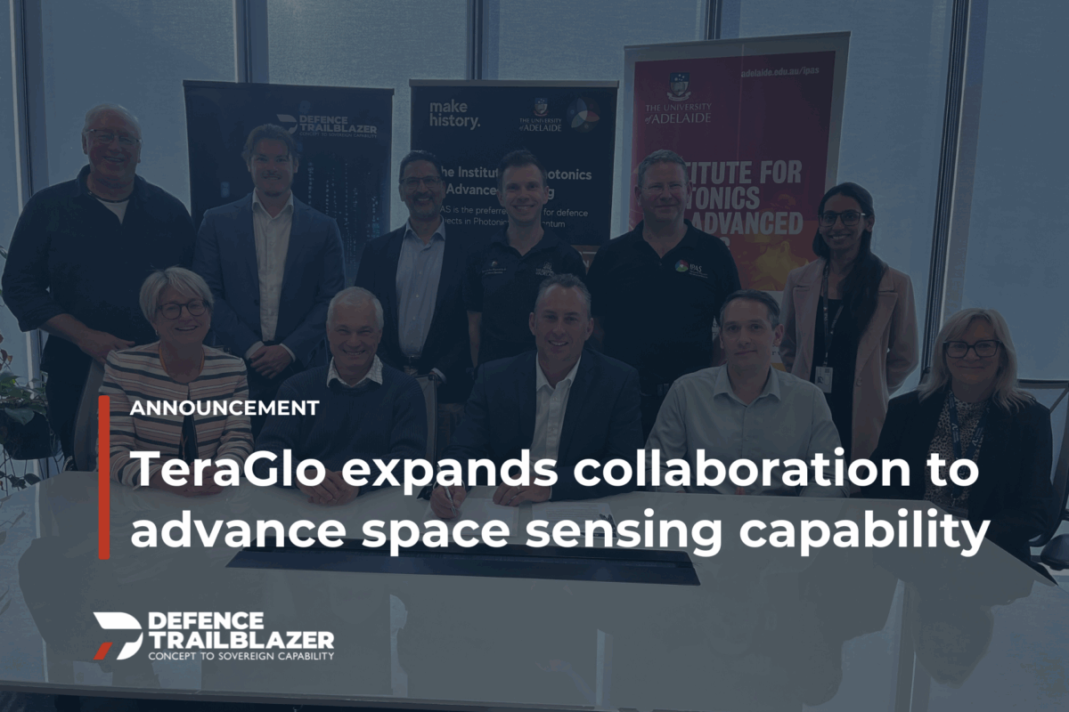 Teraglo contract signing with Defence Trailblazer