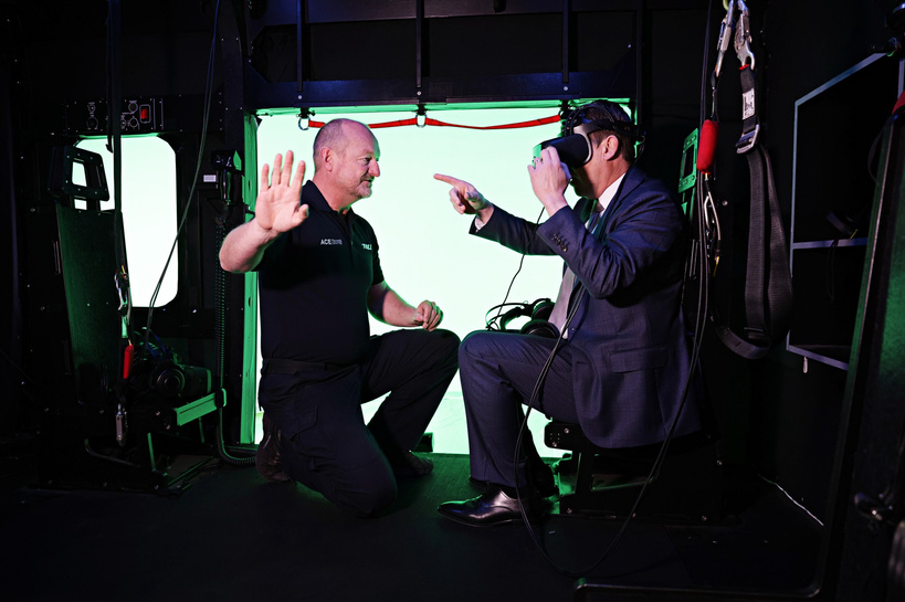 Rolf Petersen (Toll Group) with Ryan Park MP (NSW Health Minister)