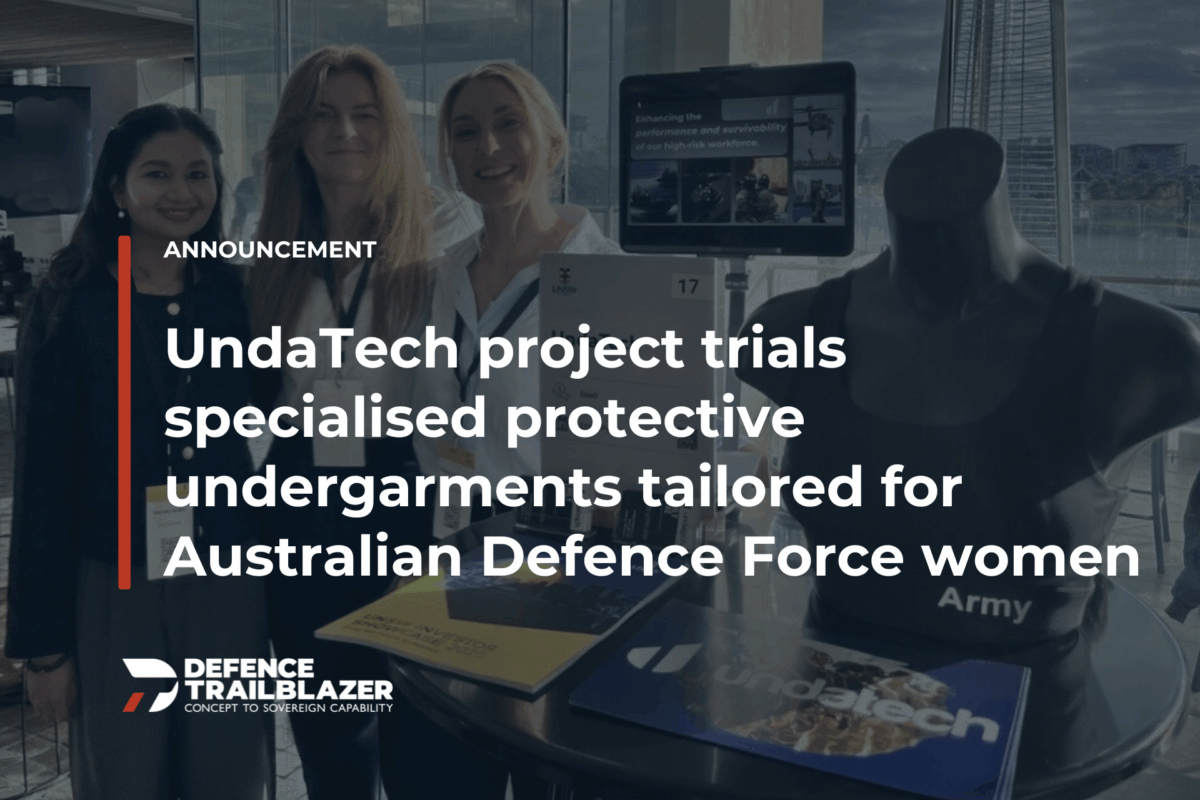 Dr Imrana Kabir, Elisabeth Hudson, Emily Pyke UndaTech announcement