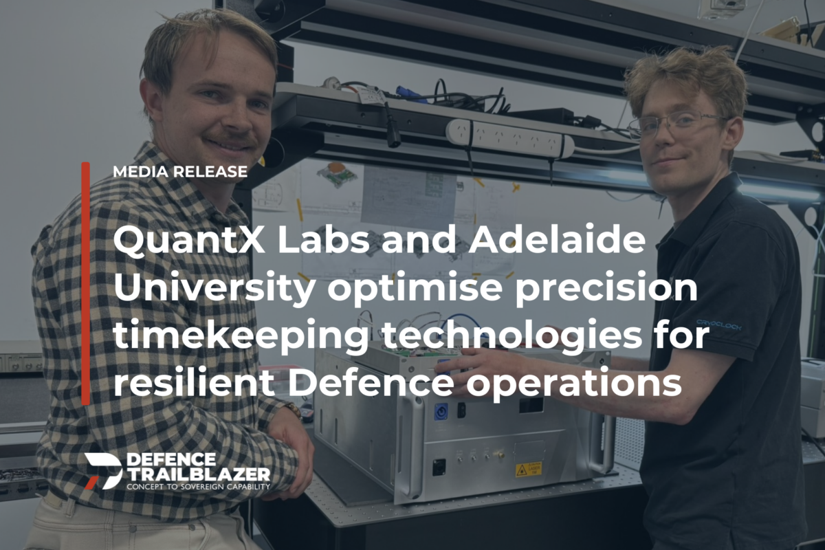 QuantX Labs and Adelaide University optimise precision timekeeping technologies for resilient Defence operations