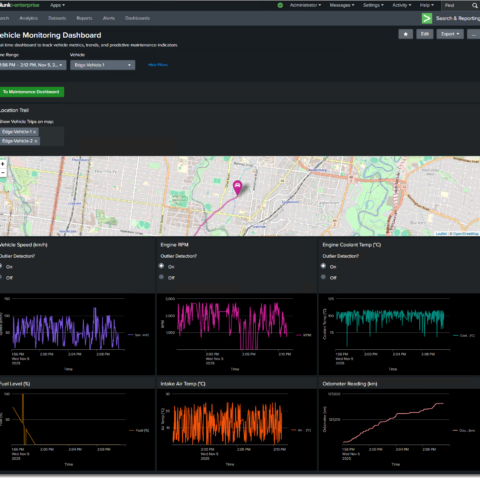 Data dashboard with map